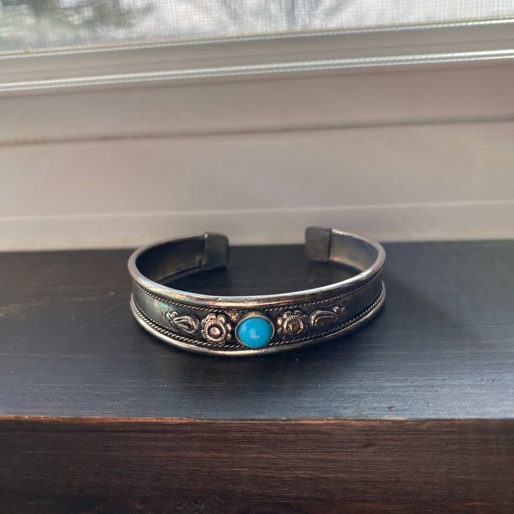 Navajo inspired cuff bracelet